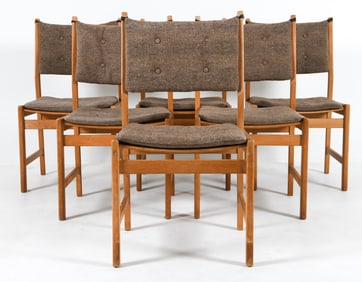 (6) KURT OSTERVIG DANISH OAK DINING CHAIRS 1970S