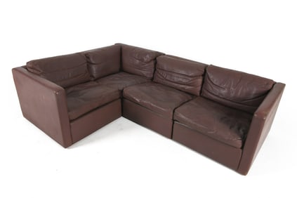 ERIK JORGENSEN MODULAR LEATHER SOFA C. 1970S