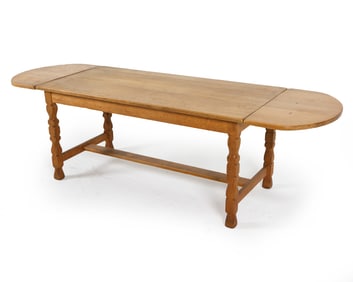 KJAERNULF STYLE DANISH OAK DROP LEAF COFFEE TABLE