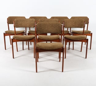 (8) ERIK BUCH ODDENSE DANISH TEAK DINING CHAIRS