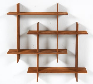 MID-CENTURY SCANDINAVIAN TEAK WALL SHELF C. 1960S