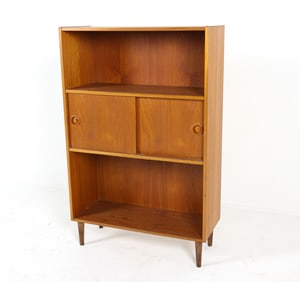 MID-CENTURY DANISH TEAK BOOKCASE CABINET C. 1960S