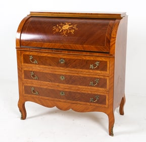 SCANDINAVIAN INLAID ROSEWOOD SECRETARY CHEST