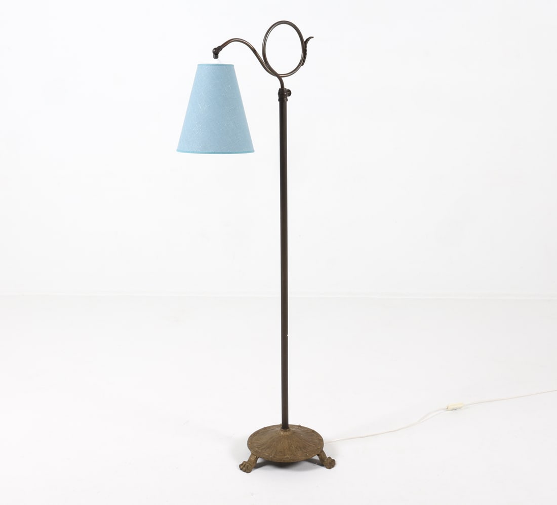 ART DECO STYLE BRASS FLOOR LAMP C. 1940S (1 of 13)