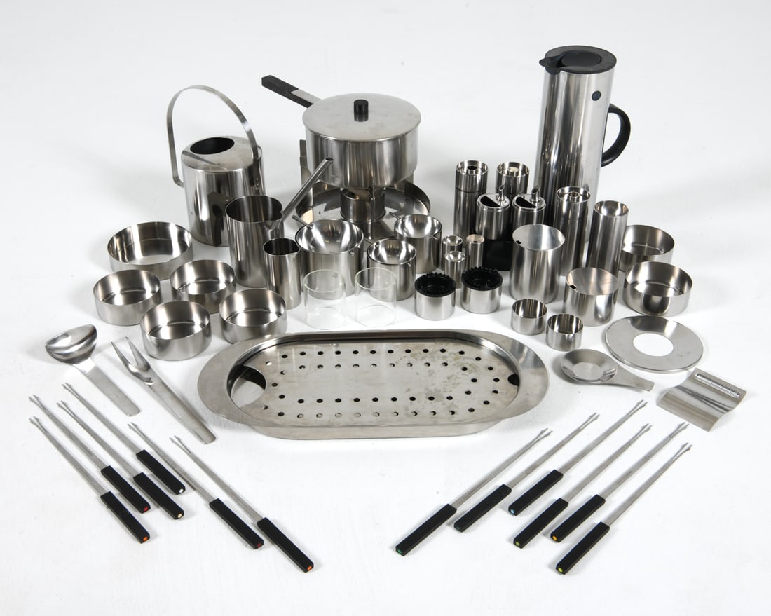 ARNE JACOBSEN STELTON DANISH STAINLESS GROUPING (1 of 15)