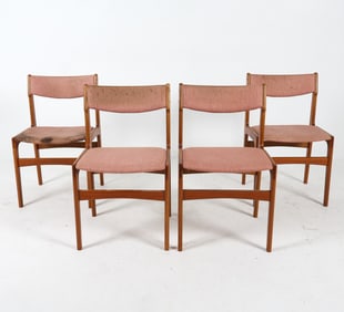 (4) ERIK BUCH STYLE DANISH TEAK DINING CHAIRS