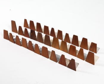 KAI KRISTIANSEN DANISH TEAK BOOKENDS C. 1960S