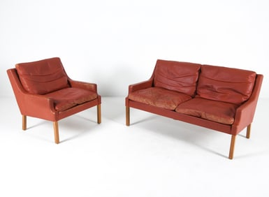 RUD THYGESEN DANISH LEATHER SOFA & CHAIR SUITE