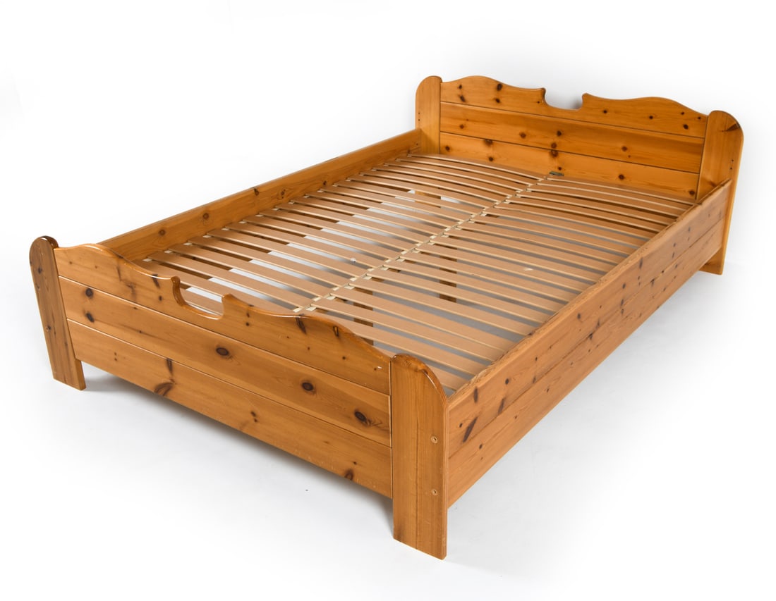 MID-CENTURY SWEDISH PINE FULL BEDFRAME C. 1970S (1 of 16)