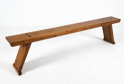 SWEDISH RUSTIC TENNONED PINE BENCH