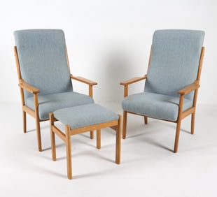 SORO MOBELFABRIK DANISH OAK LOUNGE CHAIRS