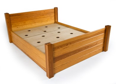 MID-CENTURY SWEDISH PINE FULL BEDFRAME C. 1970S