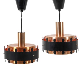 PAIR OF DANISH PENDANT LIGHTS C. 1960S