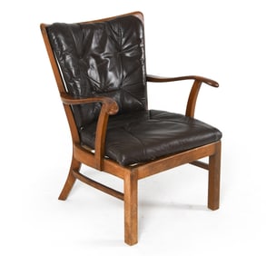 FRITZ HANSEN MODEL 1628 LOUNGE CHAIR C. 1960S