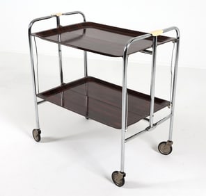 SCANDINAVIAN FOLDING BAR CART C. 1970S