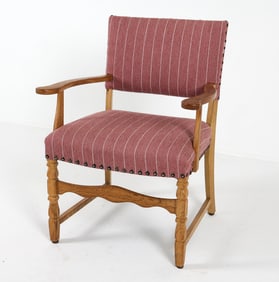 KJAERNULF STYLE DANISH OAK ARMCHAIR C. 1970S