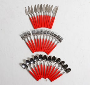 VINTAGE AMEFA STEEL FLATWARE GROUPING