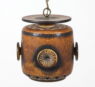 MID-CENTURY DANISH CERAMIC PENDANT LIGHT C. 1960S