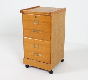 SCANDINAVIAN OAK FILING CABINET