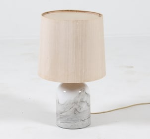 HOLMEGAARD ART GLASS TABLE LAMP C. 1970S