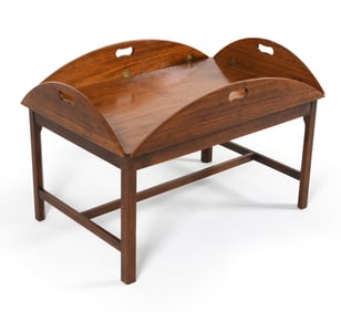 SCANDINAVIAN MAHOGANY TRAY TABLE C. 1960S