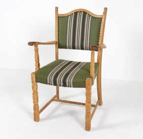 KJAERNULF STYLE DANISH OAK ARMCHAIR C. 1970S