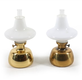LOUIS POULSEN BRASS OIL TABLE LAMPS C. 1970S