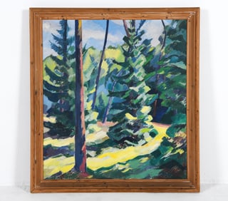 20TH C. IMPRESSIONIST LANDSCAPE O/C PAINTING