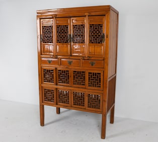 19TH C. CHINESE ELM CABINET
