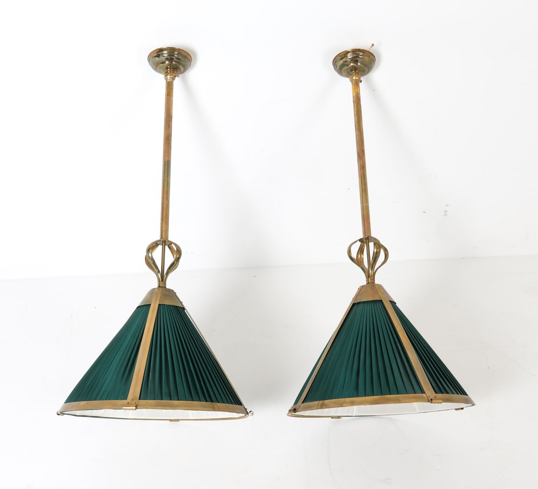 PAIR OF VICTORIAN STYLE BILLIARD CEILING LIGHTS (1 of 14)
