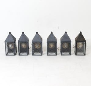 (6) OUTDOOR LANTERN SCONCES