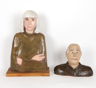 OUTSIDER TERRACOTTA BUST SCULPTURES
