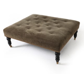 GEORGE SMITH STYLE TUFTED OTTOMAN