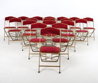 (18) VINTAGE A. FRITZ & CO. METAL FOLDING CHAIRS