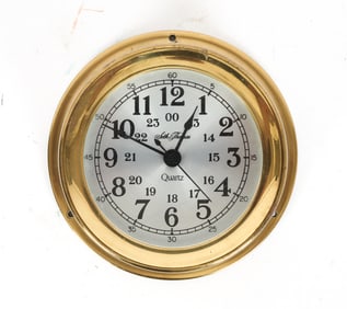 VINTAGE SETH THOMAS BRASS SHIPS CLOCK