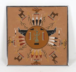 AGNES TOLEDO (20TH C.) NAVAJO SAND PAINTING