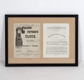 ANTIQUE GRANDFATHER CLOCK SHEET MUSIC