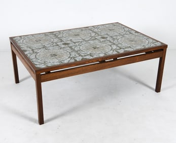 MID-CENTURY DANISH ROSEWOOD & TILE COFFEE TABLE