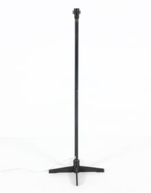 DANISH EBONIZED OAK FLOOR LAMP C. 1970S