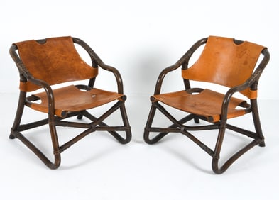 HORSNAES MOBELFABRIK MANILLA BAMBOO LOUNGE CHAIRS