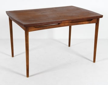DANISH TEAK EXPANDING DINING TABLE C. 1960S
