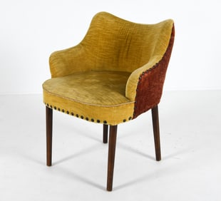 ATTR. FRODE HOLM DANISH MOHAIR CLUB CHAIR 1960S