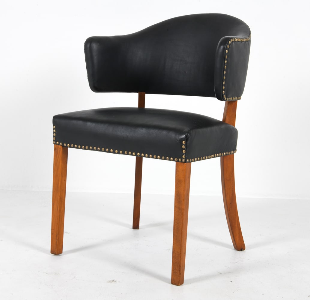 DANISH LEATHER SIDE CHAIR C. 1950S (1 of 15)
