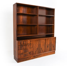 DANISH ROSEWOOD BOOKCASE CABINET C. 1960S