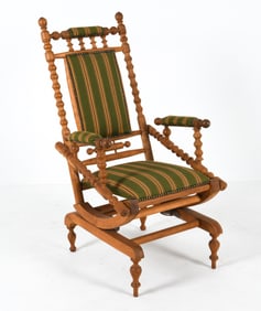 KJAERNULF STYLE DANISH OAK ROCKING CHAIR C. 1970S
