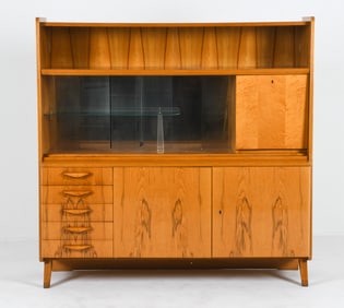 FRANTISEK JIRAK CZECH WALNUT HIGHBOARD C. 1970S