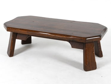 DUTCH BRUTALIST OAK COFFEE TABLE C. 1960S