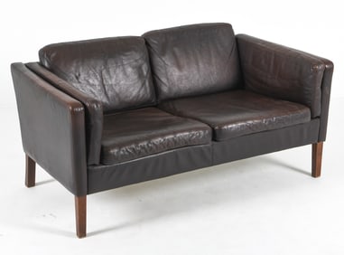 ATTR. MOGENS HANSEN DANISH LOVESEAT SOFA C. 1960S
