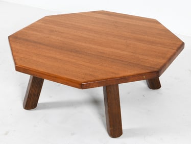 DUTCH BRUTALIST OAK COFFEE TABLE C. 1970S