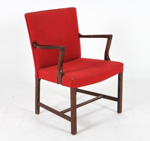 DANISH WOOL ARMCHAIR C. 1960S